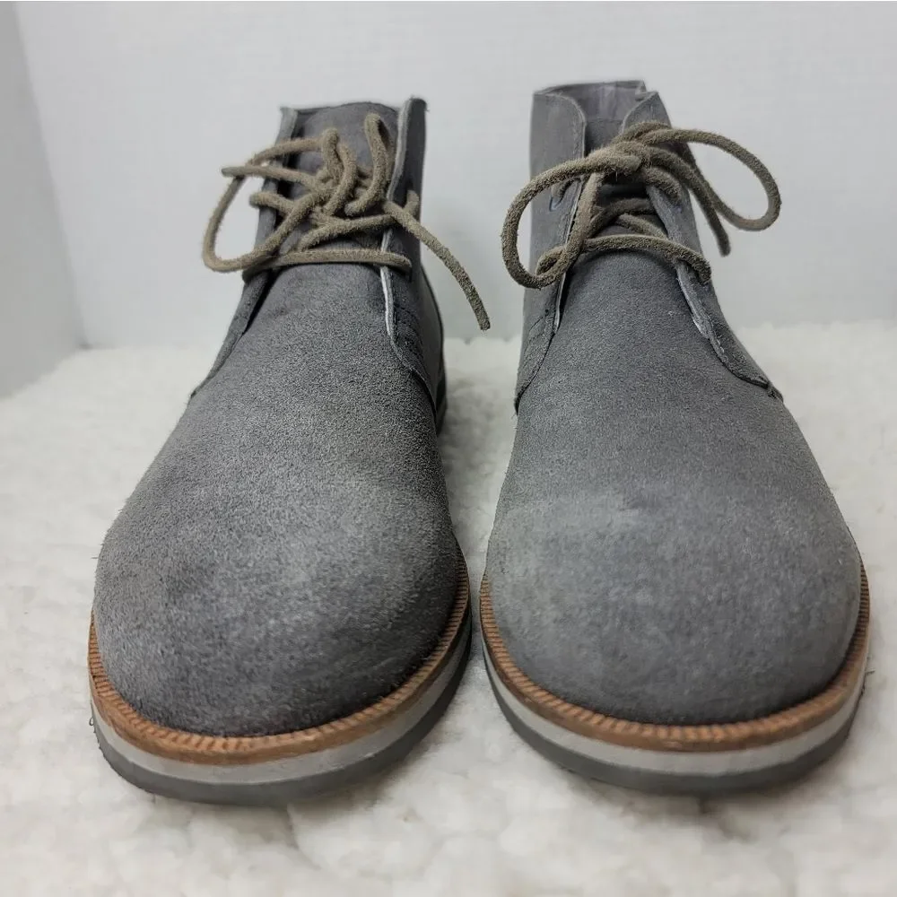 Hari Mari Mens Adobe Mens Chukka Boots Size 11 Gray Suede Motocyle Work Shoes
